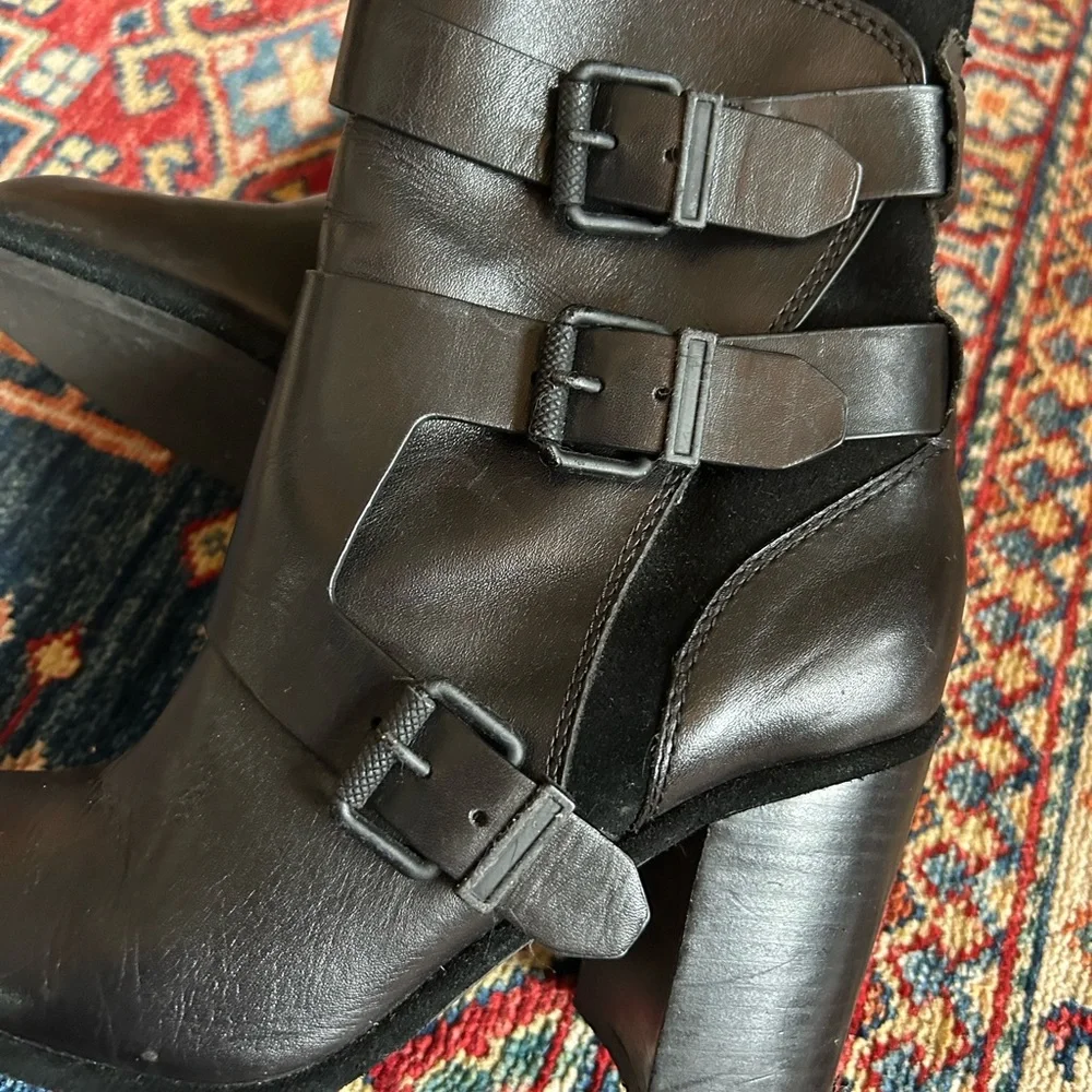 Calvin Klein Women's Black Buckle Susie Ankle Boots